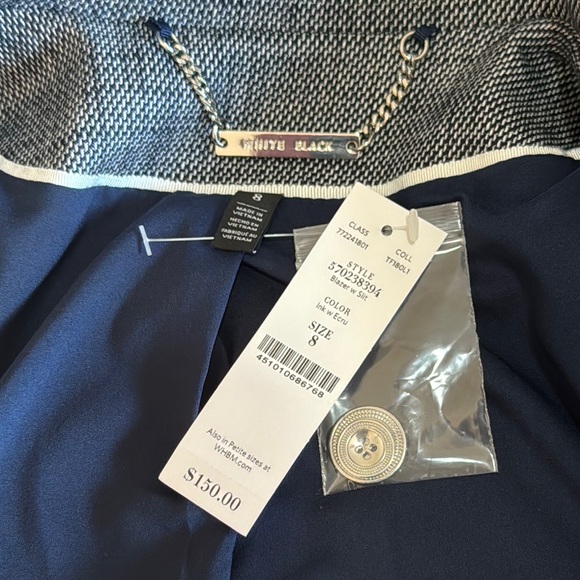NWT White House Black Market Chic Blazer with Slits size 8 - Picture 12 of 17